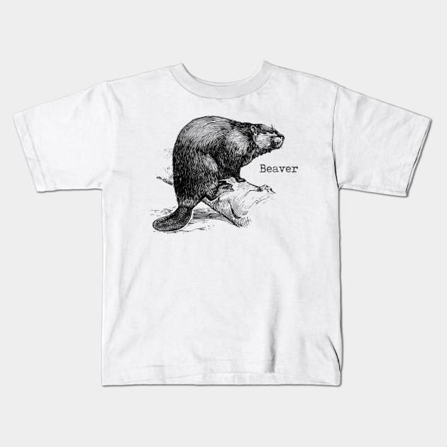 beaver Kids T-Shirt by goatboyjr